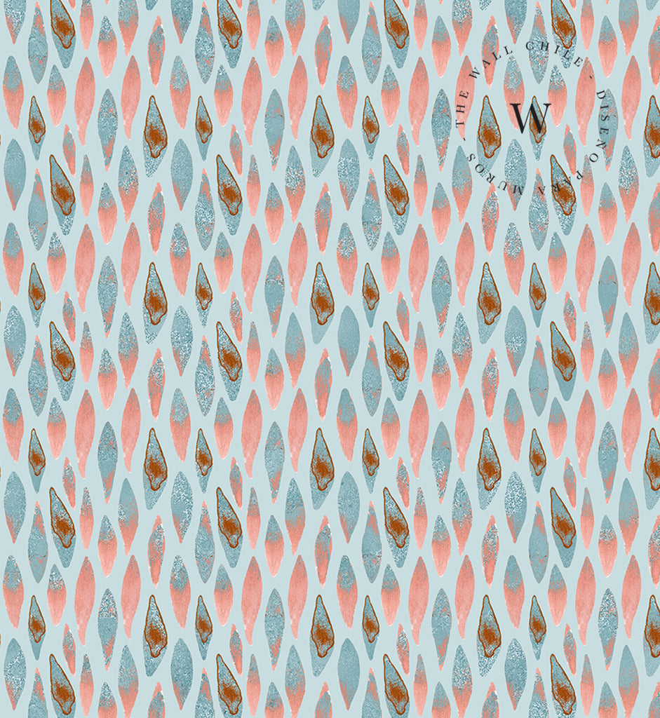 Papel Mural, Papel Pintado, Wallpaper, Mural, Empavonados, Vinilico Autoadhesivo para muros de la marca The Wall, diseño de tendencia Indie