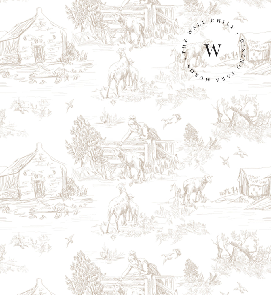 Toile de Jouy Farm Beige