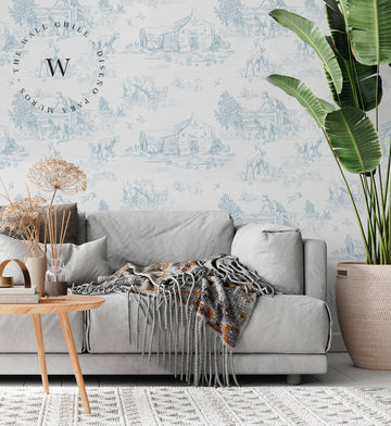 Toile de Jouy Farm Blue