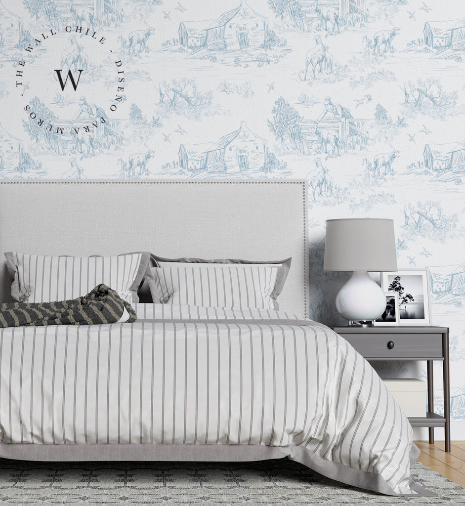 Toile de Jouy Farm Blue