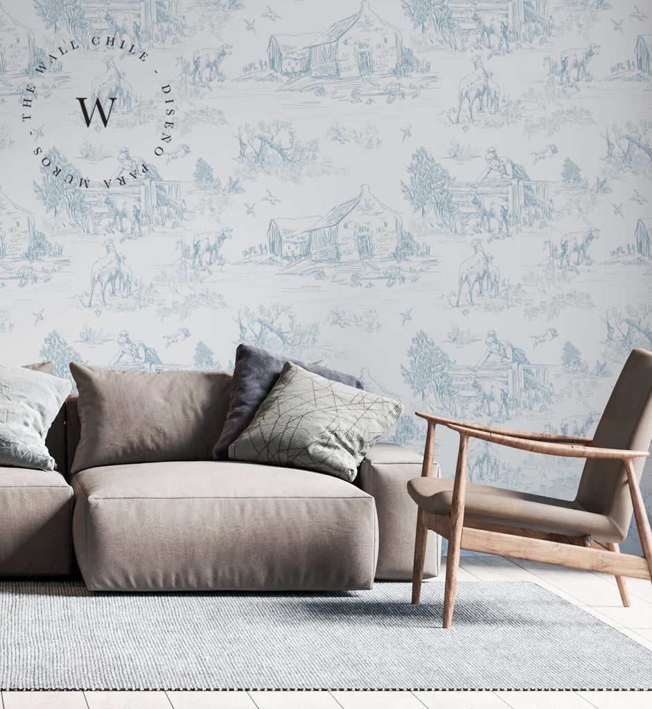 Toile de Jouy Farm Blue