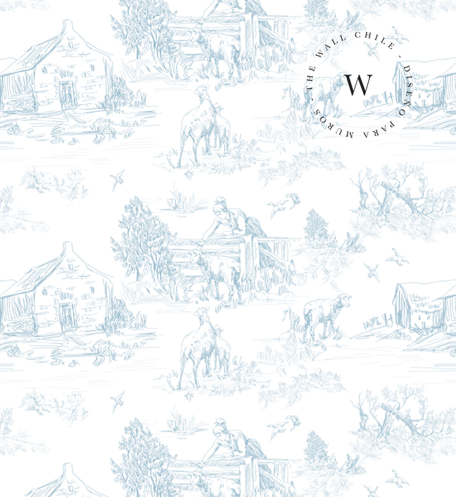 Toile de Jouy Farm Blue